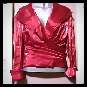 Cachet Red Blouse Size 12